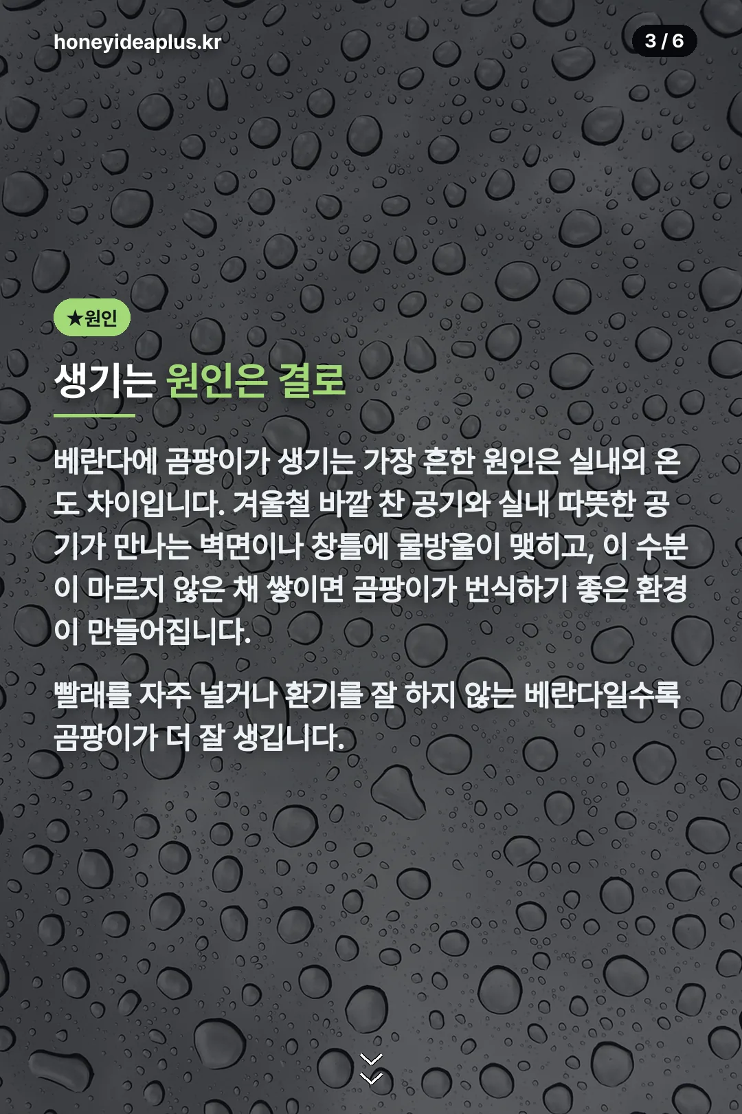 결로가 원인이라는 설명