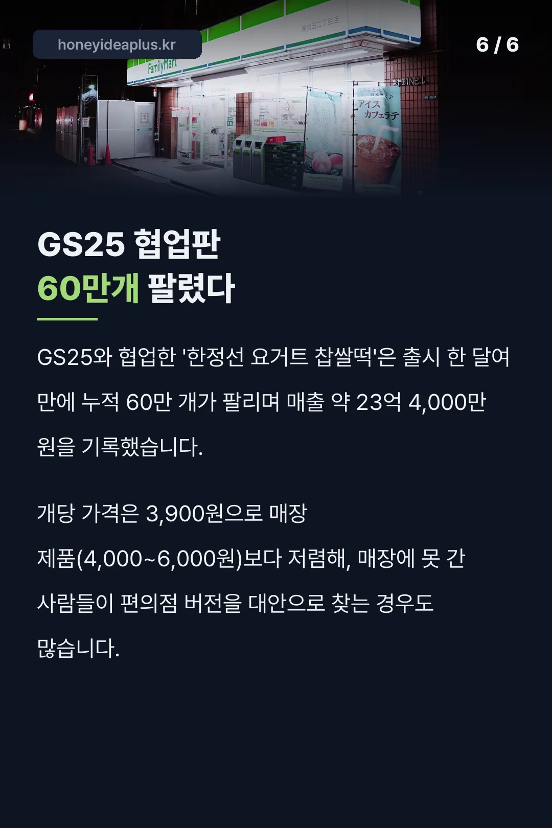 GS25 협업판 판매 기록