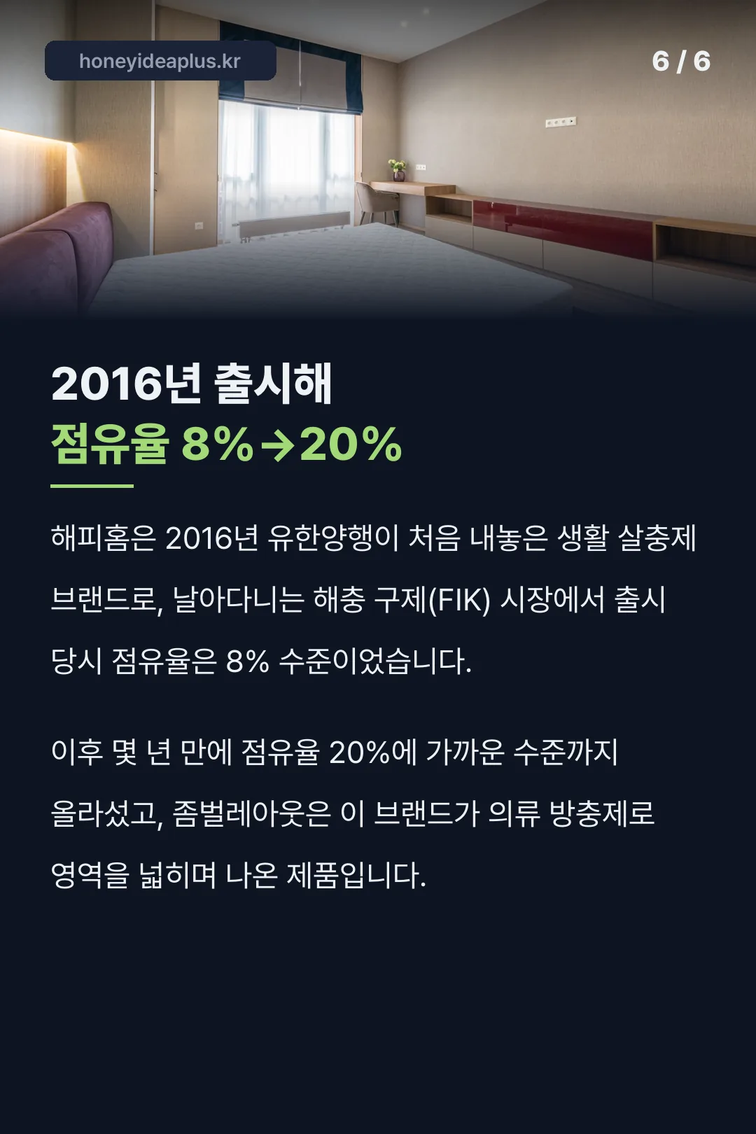 해피홈 브랜드 점유율 성장 기록