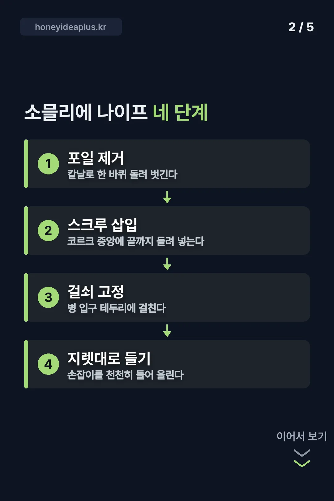 소믈리에 나이프 순서